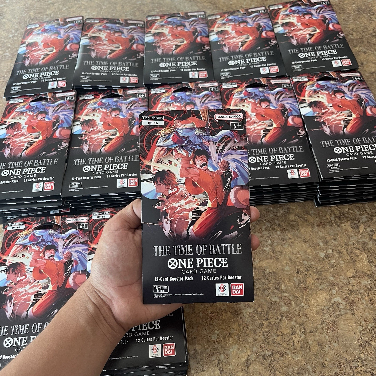 One Piece TCG English OP-16 OP-13 The Time of Battle Booster Sleeved Pack x115