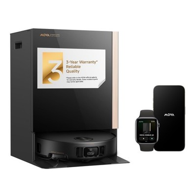 Mova Mobius 60 Robot Vacuum and Mop, 30000Pa Suction, Auto-Interchangeable Mo...