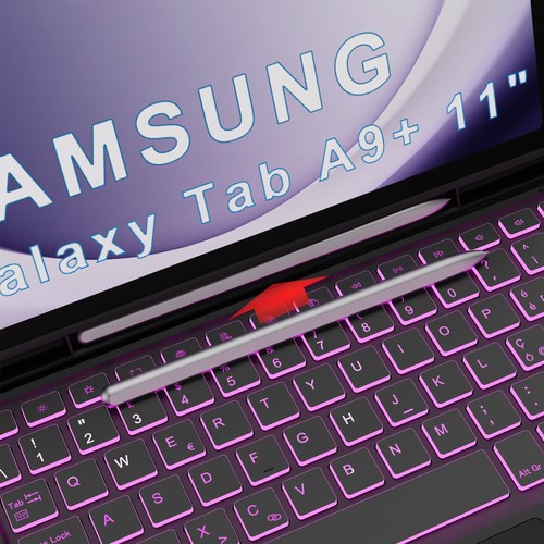 Tastiera Custodia per Samsung Galaxy Tab A9 11 Pollici (SM X210/X216/X218) con - Afbeelding 17 van 24