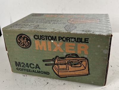 #ad #ad SEALED VINTAGE GE General Electric Custom Portable Mixer M24CA Coffee Almond NOS $49.99