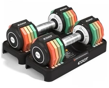 Adjustable Dumbbells Set/Single, 12.5LB/22.5LB/55LB 5 in 1 Free 12.5LB A Pair