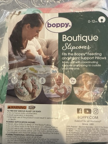 BOPPY - Boutique Slipcovers for Pillow - 0-12 Months - Pink Foral Duet - NEW - Picture 1 of 2