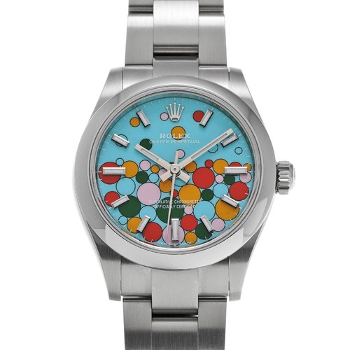 ROLEX Oyster Perpetual 31 277200 Turquoise Blue Celebration Mo...