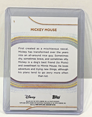 2025 TOPPS DISNEY CHROME #1 MICKEY MOUSE #/99 GREEN REFRACTOR #69