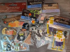 New scrapbook stickers Halloween Thanksgiving Frankenstein Hayride trees Fall