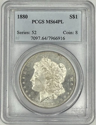 1880 P Morgan Silver Dollar $1 PCGS MS64 PL ‼️SCARCE DATE IN PROOF LIKE‼️