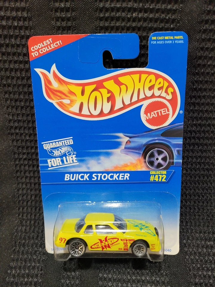 Coche de carreras Buick Stocker 1991 Hot Wheels. Raro, ¡VHTF! Tarjeta azul '96. Coleccionista #472 Foto 3 de 4