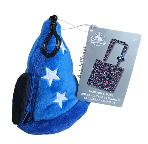 2025 Disney Parks Stregone Topolino Cappello Borsa Charm Portachiavi Borsa Imballabile - Foto 2 di 2