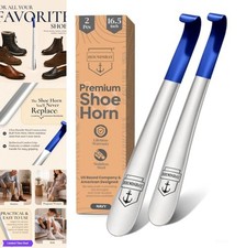 Long Handle Shoe Horn Metal 1.8mm Thick Stainless Steel Men Women Kids Boots Kit