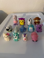 Lot of 13 Hard  Rubber Toy Animals