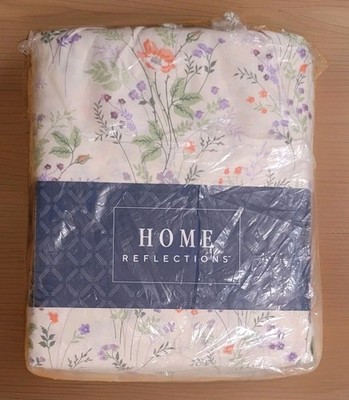 Home Reflections Full Size Sheet Set Floral Design. Cotton Blend. New In Pack. 