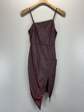 NEW! Lulu’s Always A Glow Getter Mini Party Dress XS Sparkly Pink Asymmetric