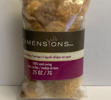 Dimensions FeltWorks 100% Wool (1) Naturals Curly Roving 0.25oz Needle Felting
