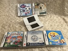 Nintendo DS Lite Weiß Konsole mit 5 Spielen Bundle getestet funktioniert Nintendogs