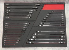 Snap-on Tools 17pc Metric 13pc Sae 0 Offset Ratchet Wrench Foam 30 Piece Set