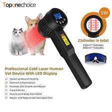 Red Light Therapy Infrared Device 650/808nm Cold Laser for Dogs ACL Tear Pain 5W