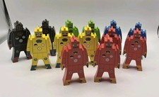 Schylling Robots Stacking Wooden Blocks Lot of 13
