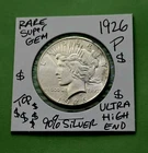 1926 P Peace Silver Dollar CHOICE GEM Brilliant Ultra Rare BU Grade Silver Coin