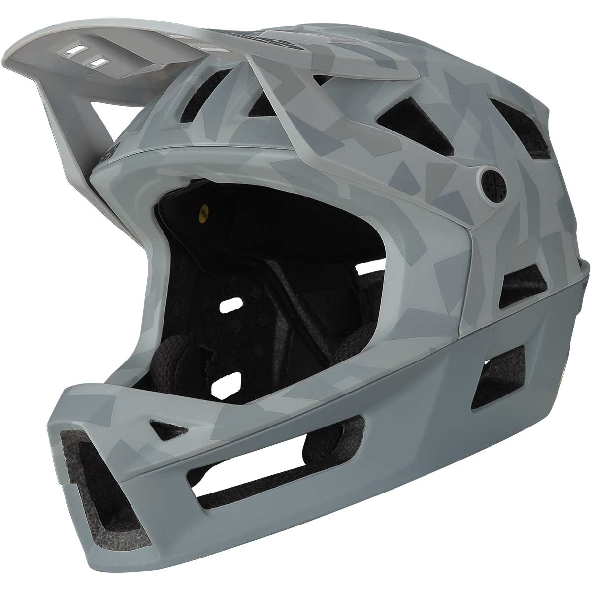 Полнолицевой шлем iXS Trigger FF MIPS Enduro для горного велосипеда серый камуфляж SM 54-58 см 45790₽