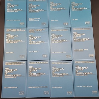 (12) Veterinary Clinics Of North America Small Animal Practice 1990's hardcovers