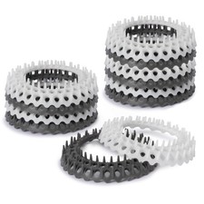 Evriholder Vanity Sink Drain Savers, Secure Fit Hair 12 Count, Gray and White