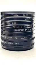 Camera lens filter lot of 9 filters 52
