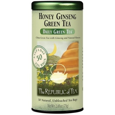 The Republic of Tea - Honey Ginseng Green Tea, 50 50 Count (Pack 1)