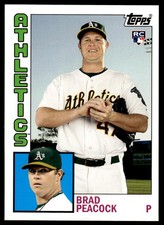 2012 Topps Archives 192 Brad Peacock Oakland Athletics RC Baseball Card