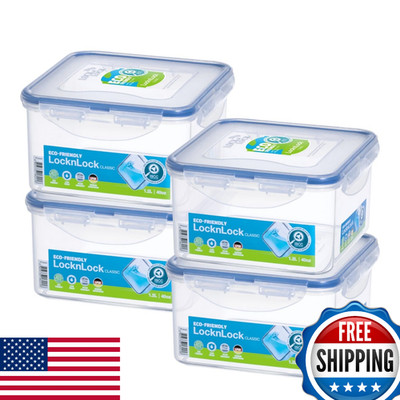 LOCK & LOCK Easy Essentials Food Storage Container Set 4-Piece Airtight