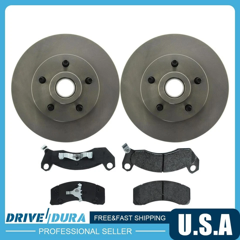 Front Disc Brake Rotors and Brake Pads Kit for Ford Country Squire Ford LTD - Image 2 of 2