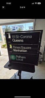 NYC Subway Rollsign Set w/frame Complete Redbird IRT 1-7 Trains Shea Stadium Etc