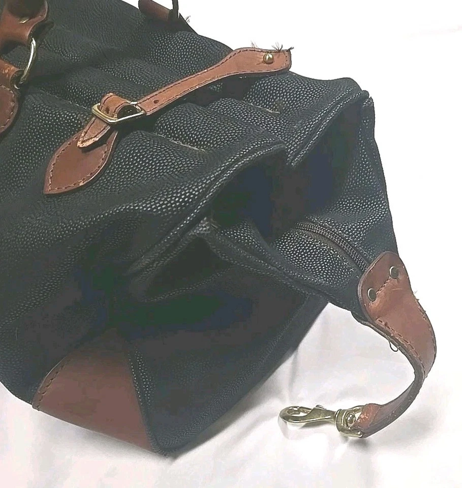 Bolso de Lona Grande VGN Roaring Fork Club de Golf Bordado Cuero Guijarro Negro  Foto 4 de 4