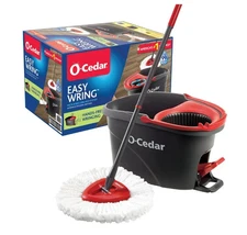 O-Cedar EasyWring Microfiber Spin Mop and Bucket System - Red