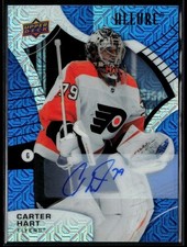 2021-22 Upper Deck Allure Blue Line Autograph #58 Carter Hart 16/35