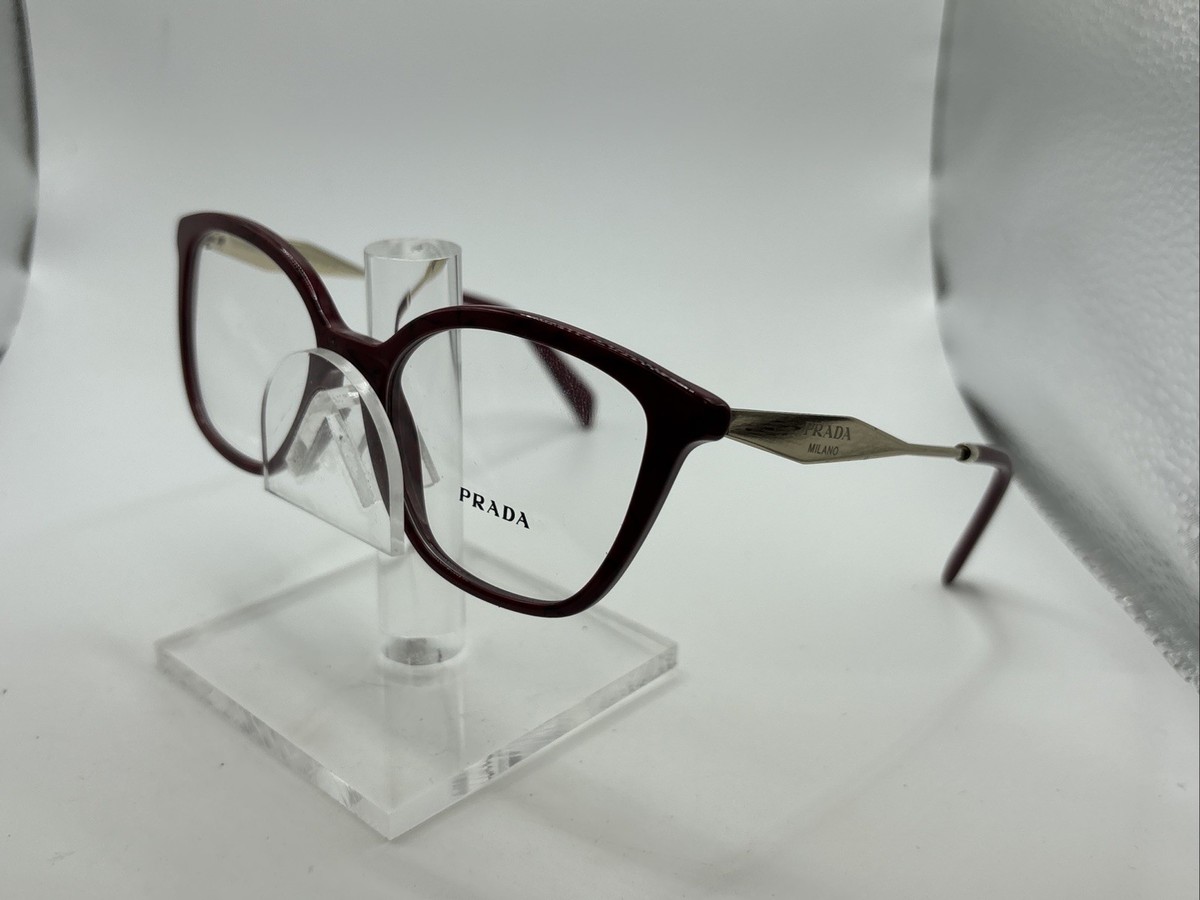 Prada VPR 02Z 52/17 15D-101 140 Women's Red/ Black Eyeglasses