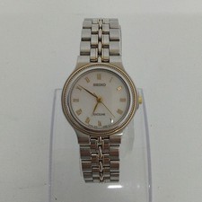 Orologio Seiko Excelline Quarzo Quadrante Bianco Indice Romano Cassa Argento Oro Usato
