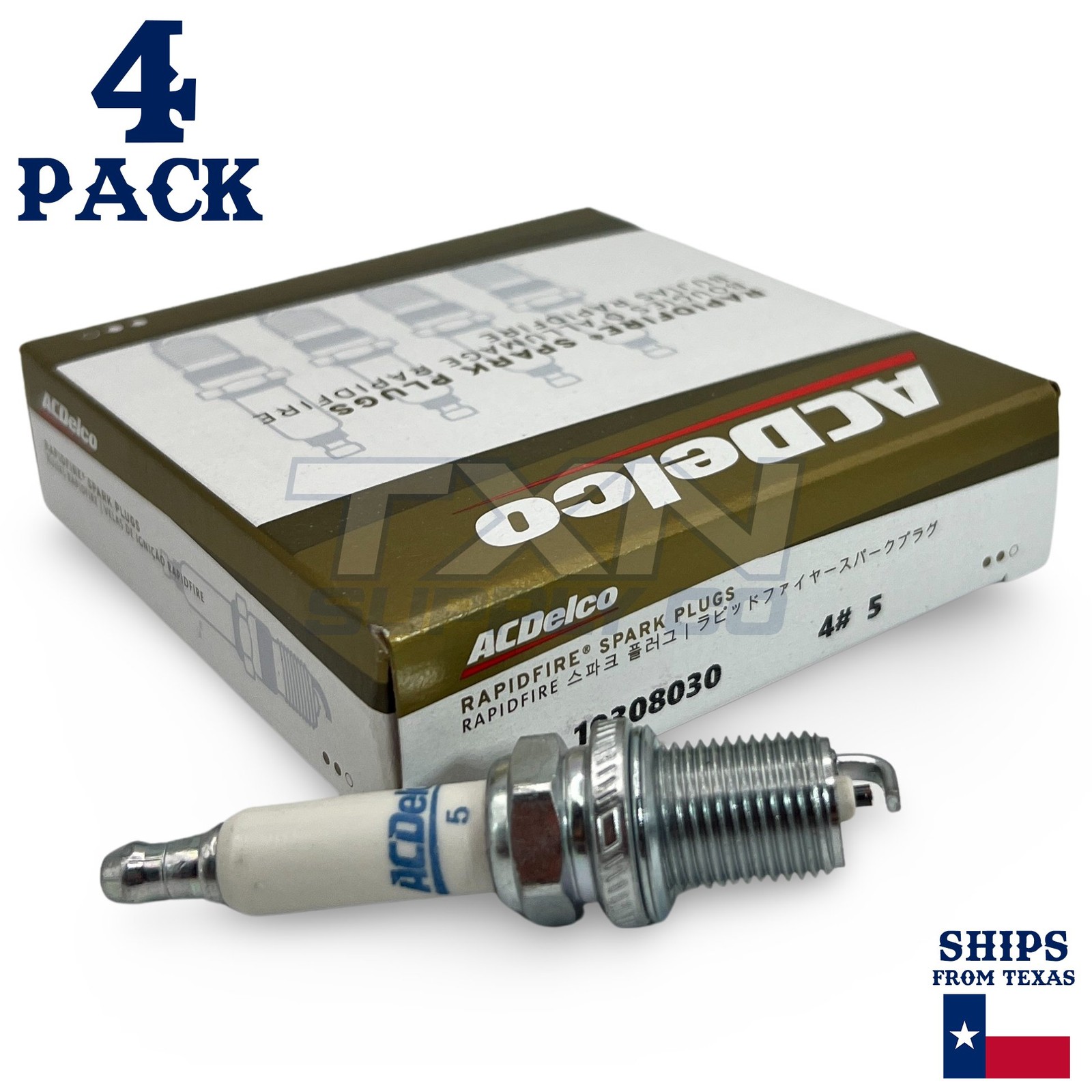 4 Pack GM ACDelco #5 RAPIDFIRE Platinum Spark Plugs 19308030