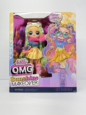 LOL SURPRISE OMG SUNSHINE BUBBLEGUM DJ MAKEOVER COLOR CHANGE IN THE SUN
