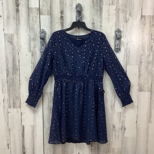 Allegra K Size Large Navy Starry Sky Print Dress