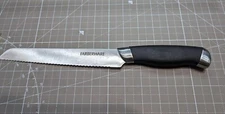 Farberware Serrated Bread Knife W/ Rubberized Grip 7.5" Blade Used Good 