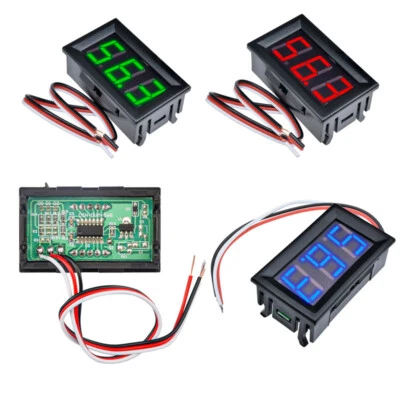 DC 0-100V LED Digital Display Blue/Red/Green Voltmeter LED Voltage Panel Meter