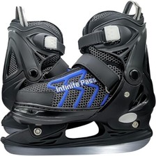 Nattork Adjustable Ice Skates for Boys, Kids and Women, Soft Padding and Reinfor