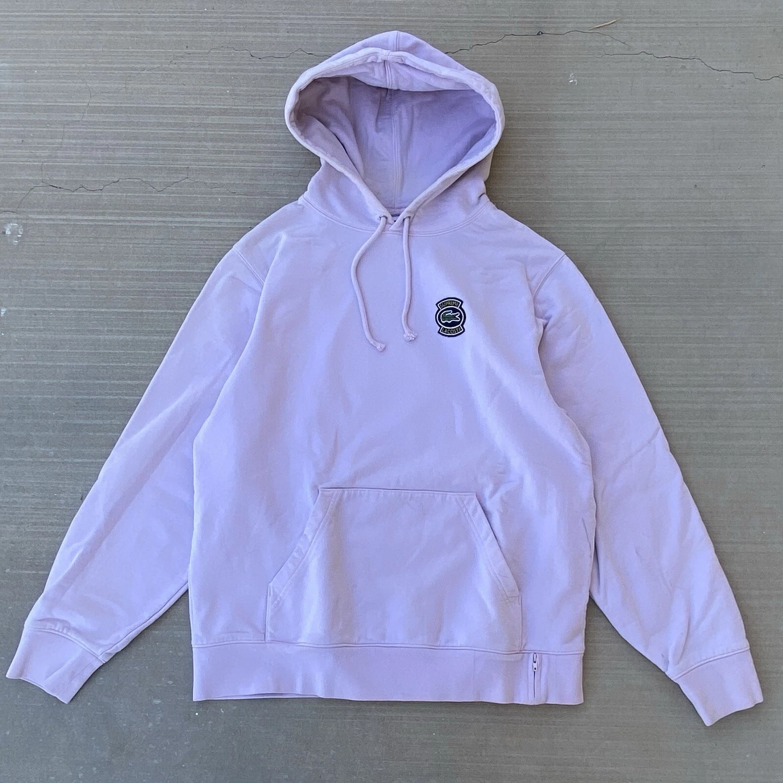 Sweat à capuche Supreme Lacoste rose 2018