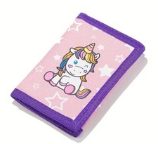 NEW Unicorn Nylon Trifold Wallets for Men or Kids Velco Closure Free Shipping