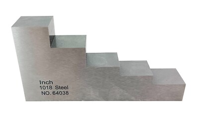 5-Step Calibration Block Carbon Steel Test Block 0.5''0.75''1''1.5''2''