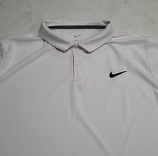 Image of Nike Court Dri-FIT ADV Slam Tennis Polo Shirt Mens 2XL White 3D Swoosh Logo NWoT