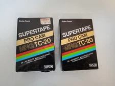  VTG Lot of 2 Radio Shack Supertape Pro Cam MHG TC-20 VHSC 44-431