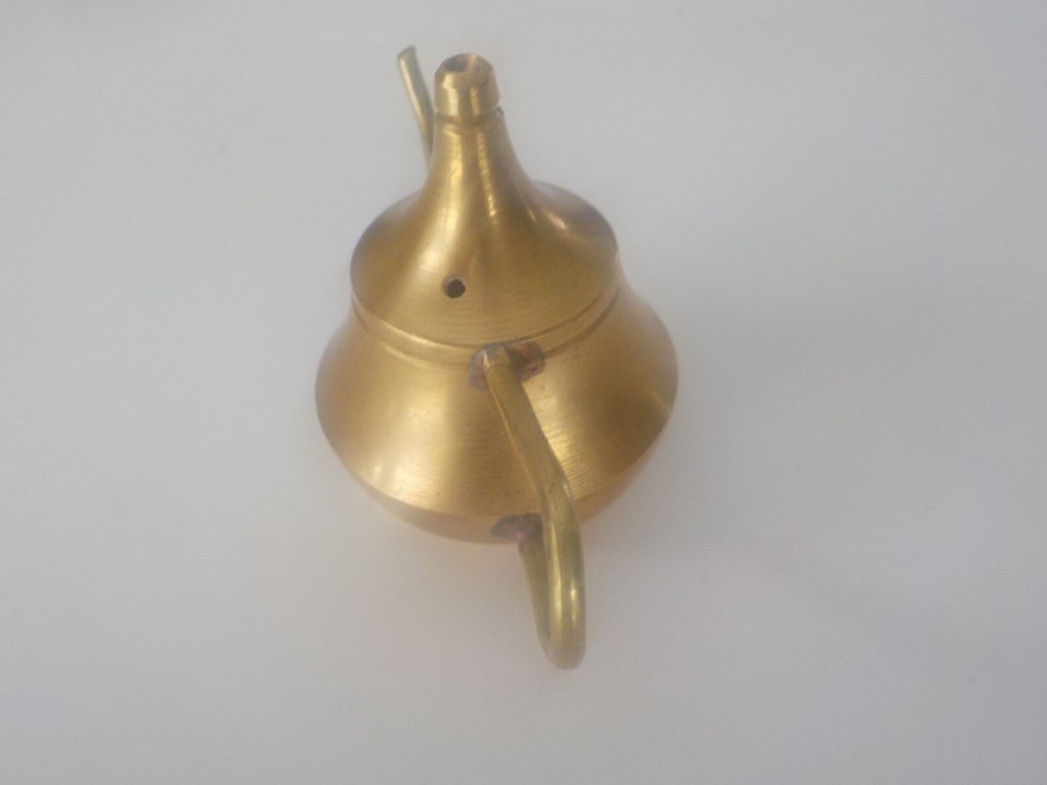 Brass miniatures dinner bell & tea pot eBay