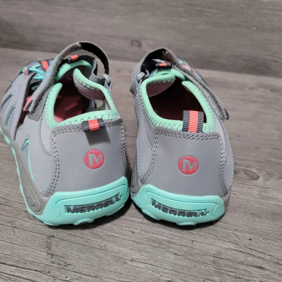 Sandalia deportiva Merrell Hydro H2O unisex para niños talla 7 M gris/turquesa juvenil Foto 4 de 4