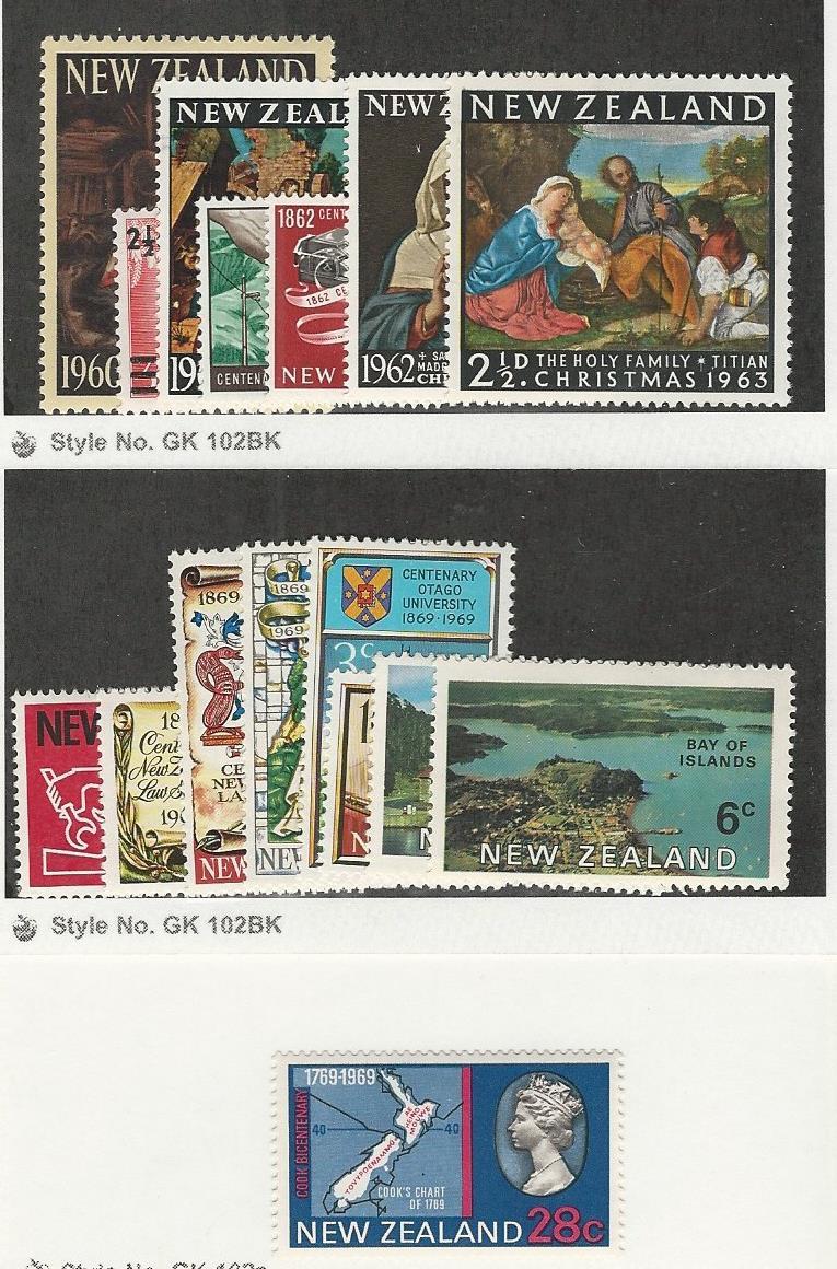 New Zealand, Postage Stamp, #353-9, 421-8, 434 Mint NH, 1960